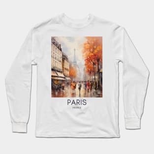 An Impressionist Painting of Paris - France Long Sleeve T-Shirt